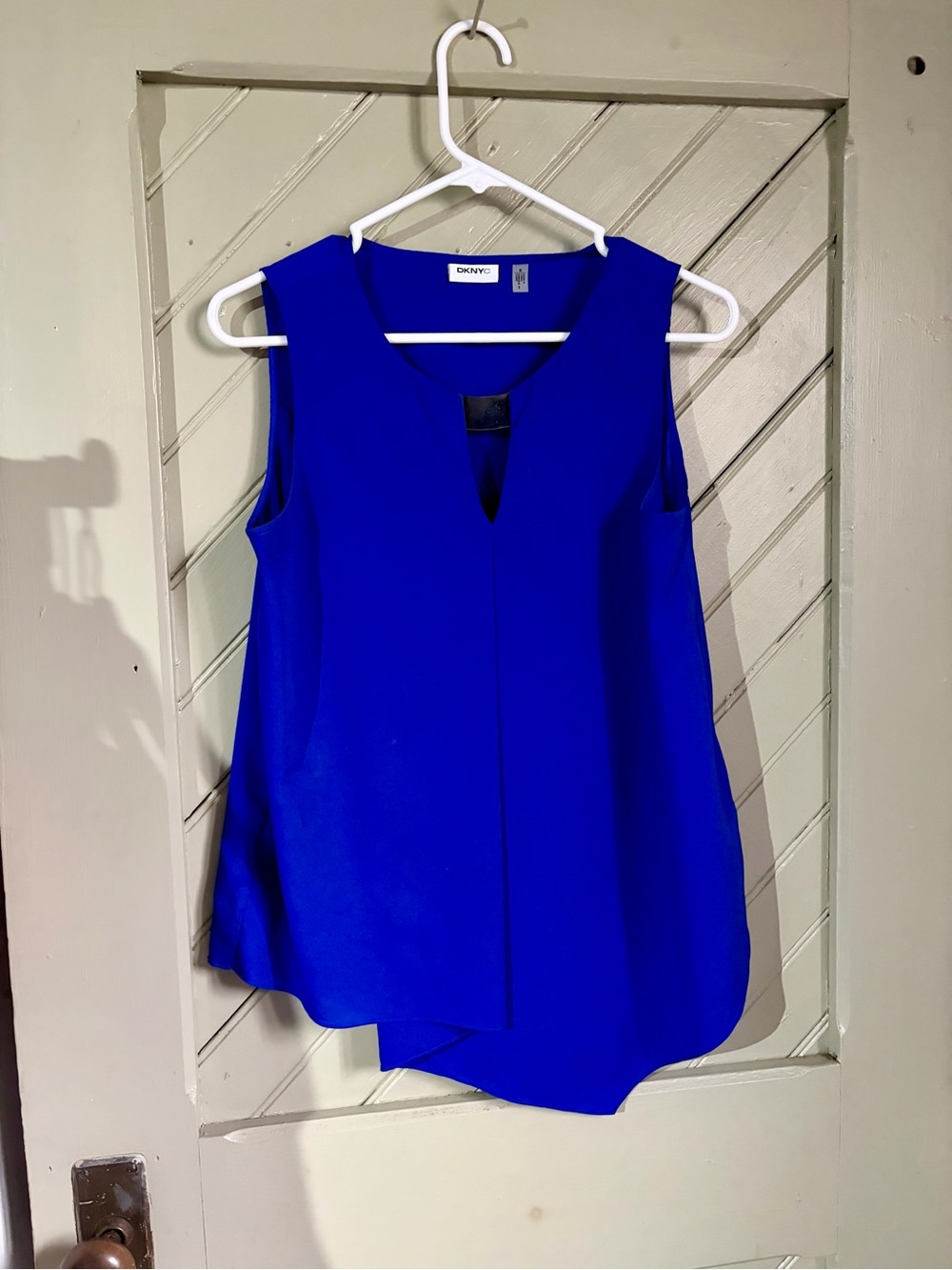 DKNYC V-Neck Sleeveless Camisole in Cobalt Blue